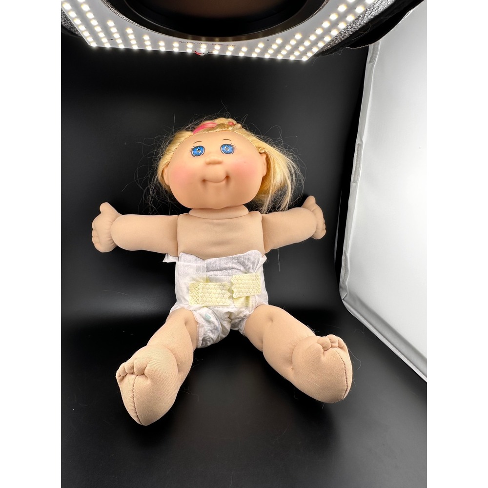 Cabbage Patch Kid Cornsilk‎ Pink Color Doll Blonde Blue Eyes Girl 14" 2013